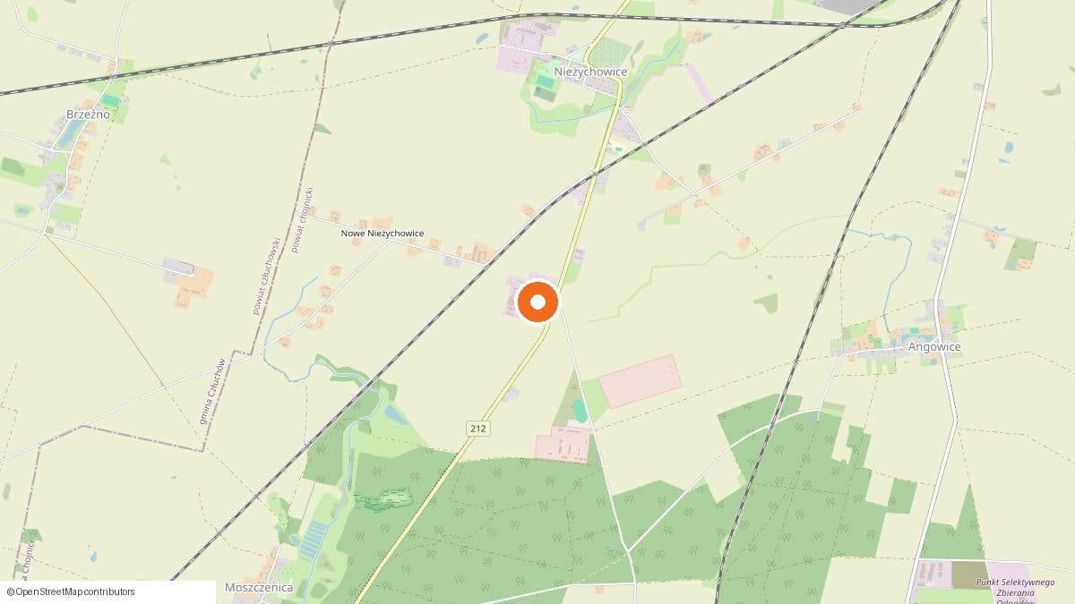 Mapa dojazdu do Damet, Nieżychowice 80A koło Chojnic